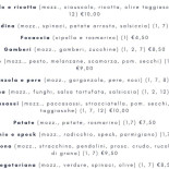 Pizzeria Arilù Carta