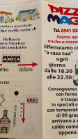 Magic Pizza menu