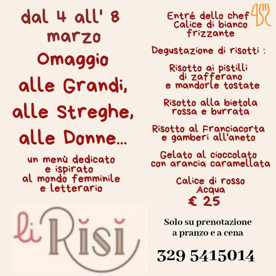 Li Risi Menu