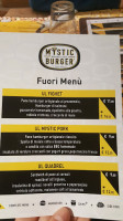 Mystic Burger menu