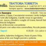 Trattoria Torretta Carte