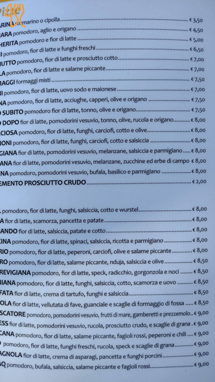 Rivelli Menu