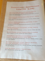 Reginna Palace menu