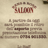 Rens E Rose Saloon menu