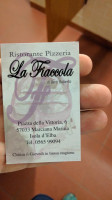 La Fiaccola menu