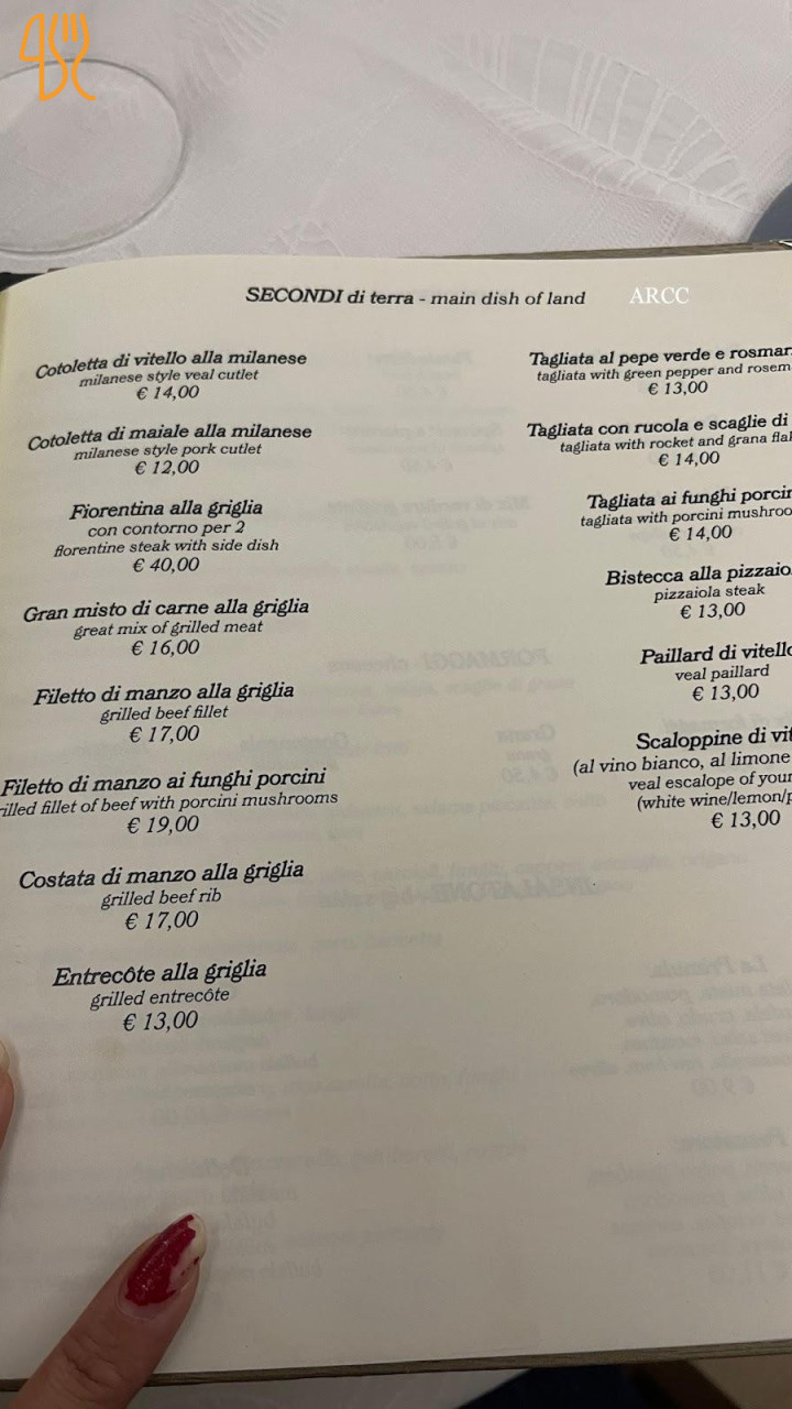 Pizzeria La Primula Carte