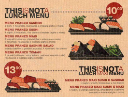 This Is Not A Sushi Porta Venezia menu