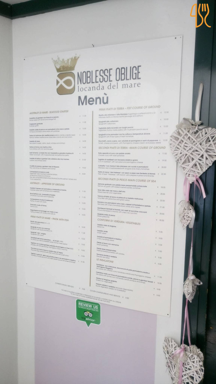 L'oste Italiano Carta