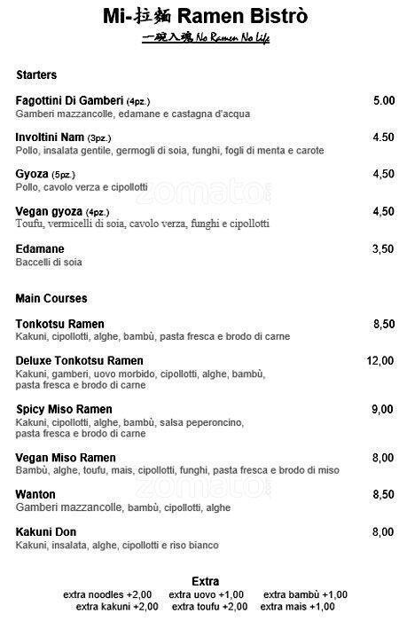 Ramen Station Carta