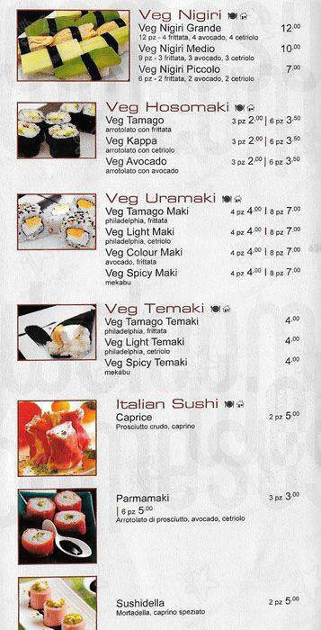 Welcome Sushi Carte