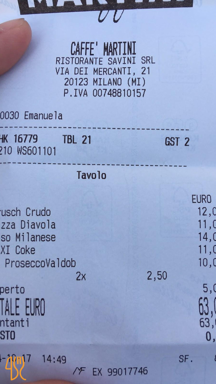 Café Martini Carta