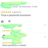 Pizzeria La Pizzicata Carta
