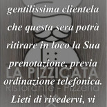 Pizzeria La Pizzicata Carta