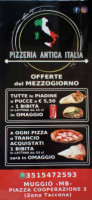 Pizzeria Antica Italia menu