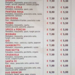 Pizzeria Antica Italia menu