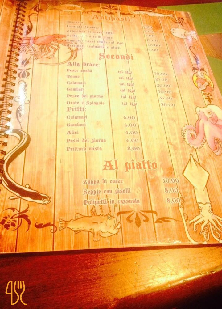 Fish Experience Menu