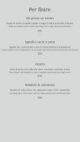 Ama Chilometrozero menu