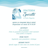 Trattoria Sperrittu menu