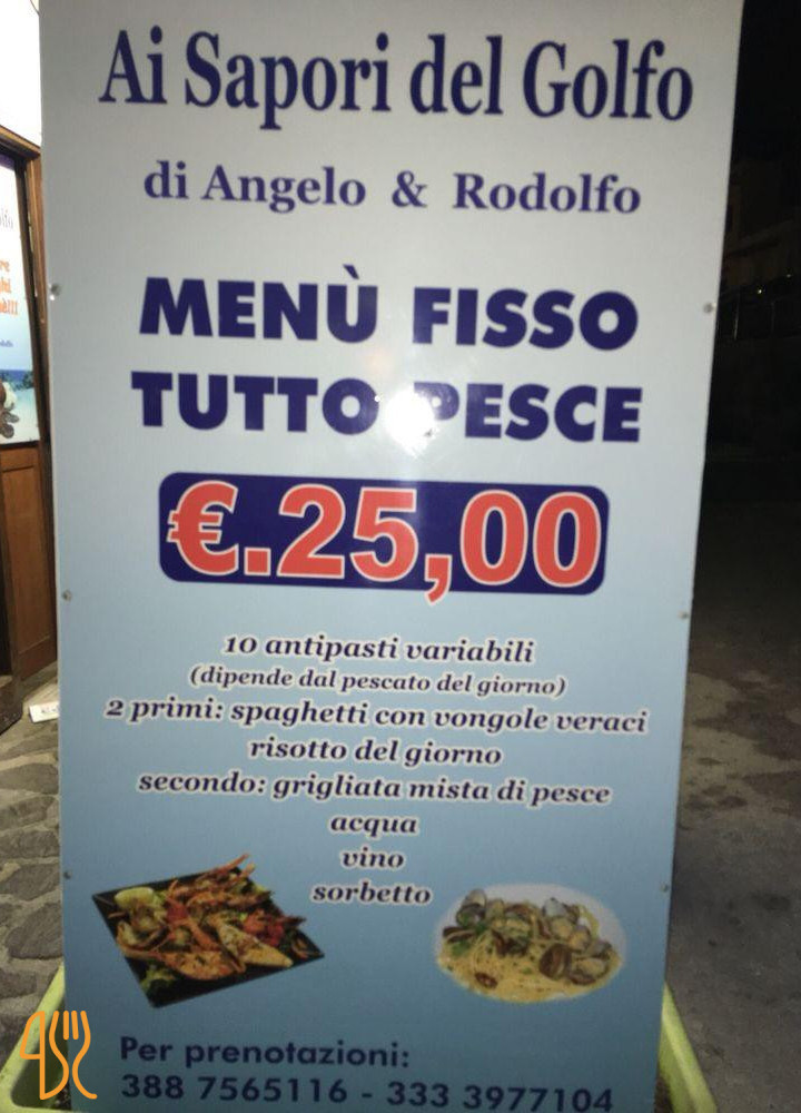 Sapori Del Golfo Carte