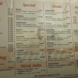 Mastica Menu