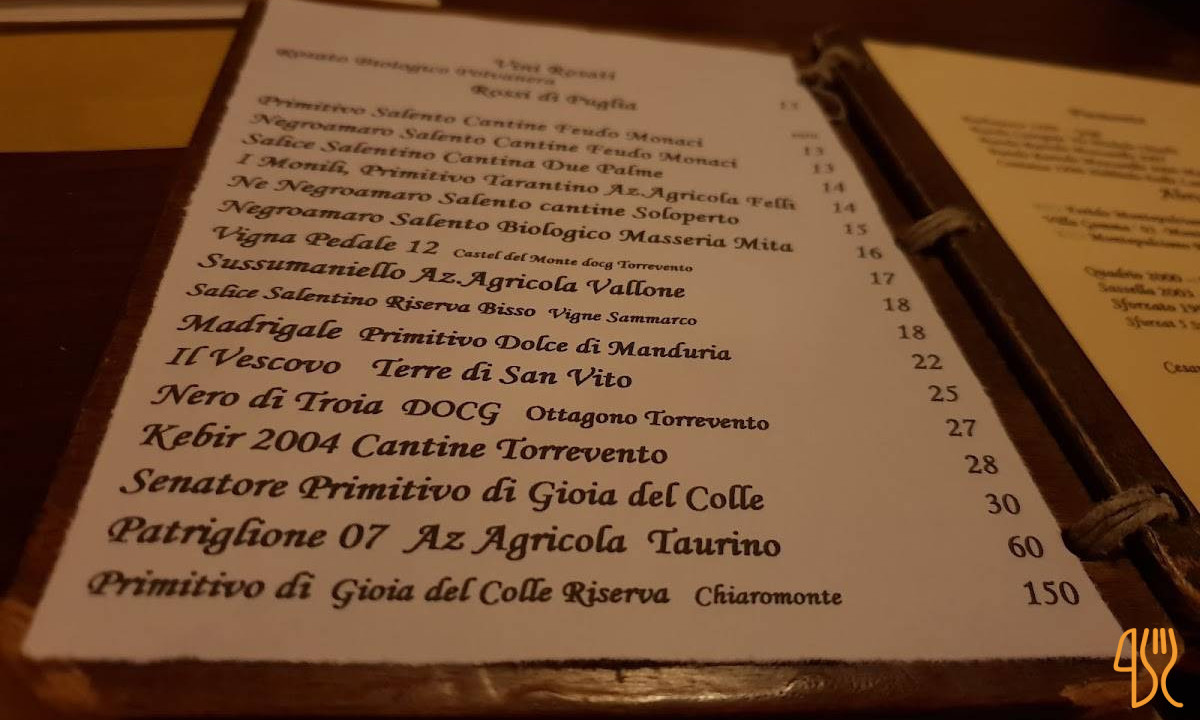 Norcineria Il Simposio Speisekarte