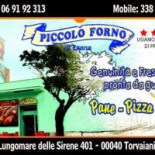 Piccolo Forno menu