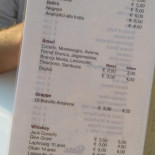 Millennium Cafe' menu