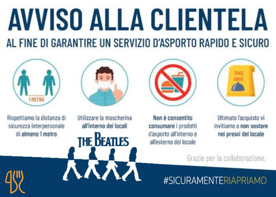 Pizzeria D’asporto The Beatles Carte