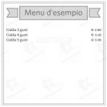 L'orso Bianco menu