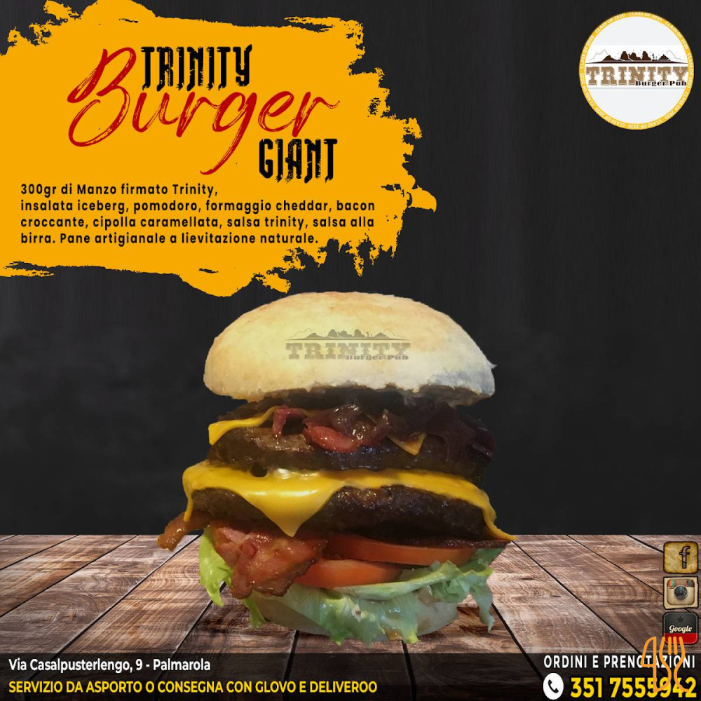 Trinity Burger Pub Carte