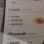 Sushi Yanagi Carte