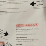 Trattoria Paesana Carta