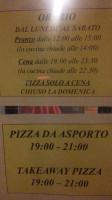 Pizzeria La Curvetta menu