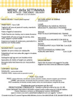 Cafe Della Frera menu