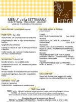 Cafe Della Frera menu