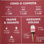 Gelateria Gallonetto menu