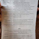 U'cavalieri Menu
