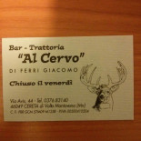 Al Cervo menu