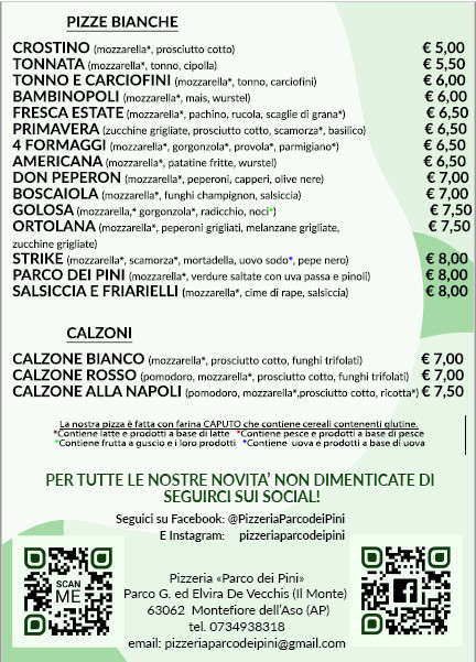Parco Dei Pini Carte