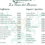 La Tana Del Branco Carta