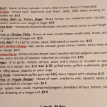 Cavalieri Menu