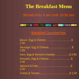 La Crota menu