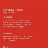 Enzo's Pizza Carte