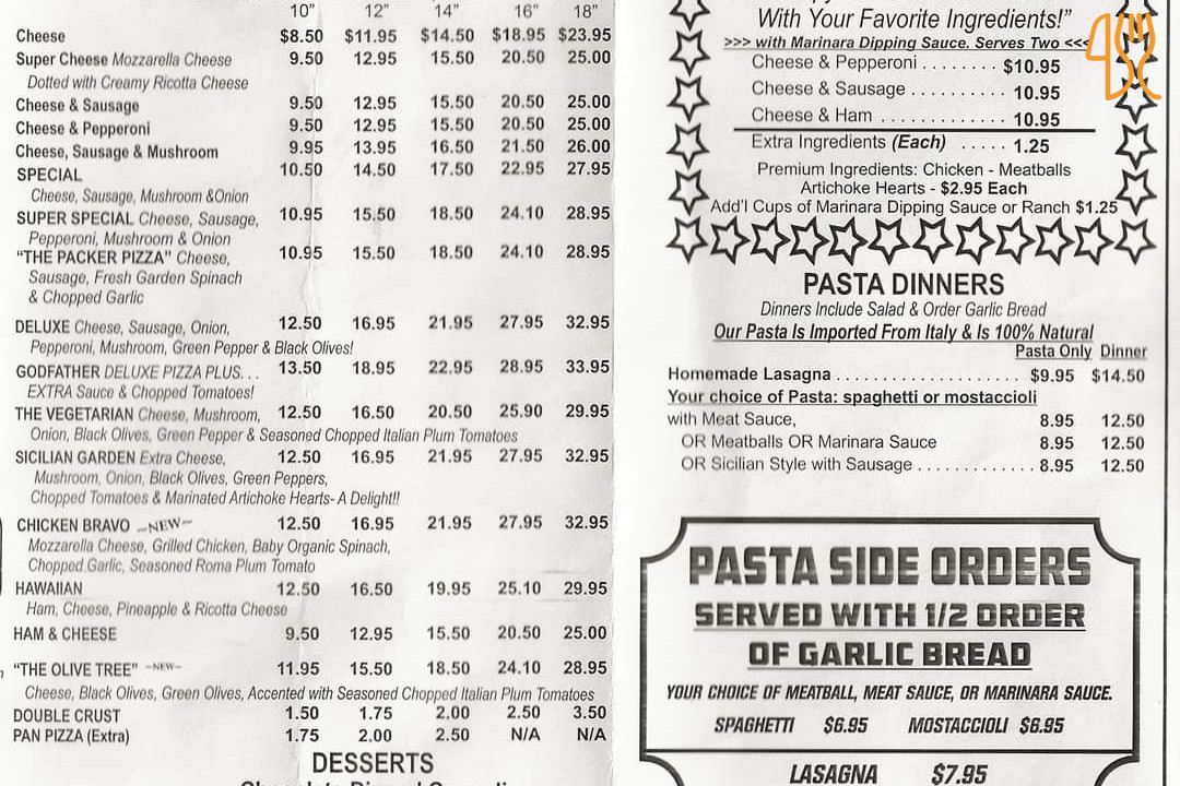 O'vino Speisekarte