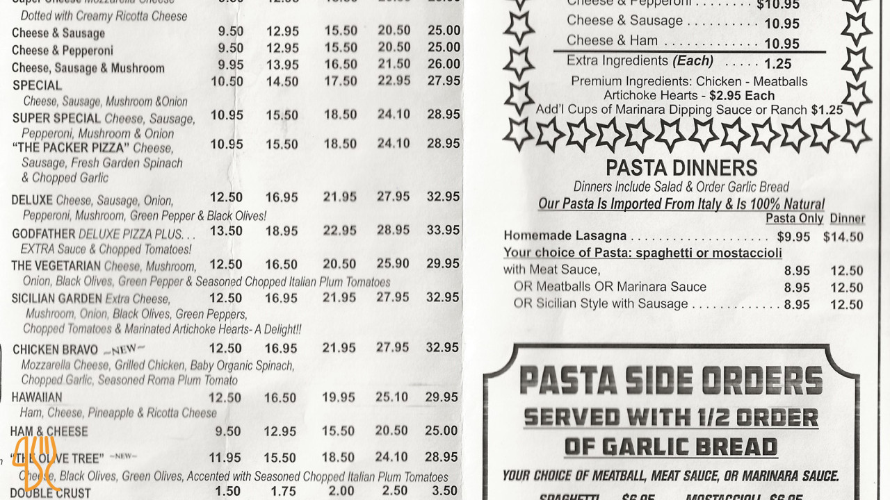 O'vino Speisekarte