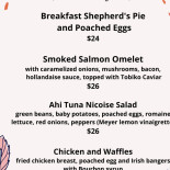 Tokyo menu