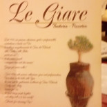 Le Giare menu