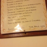 Le Giare menu