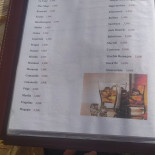 Pradeles menu