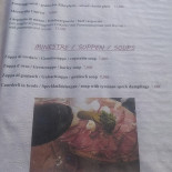 Pradeles menu